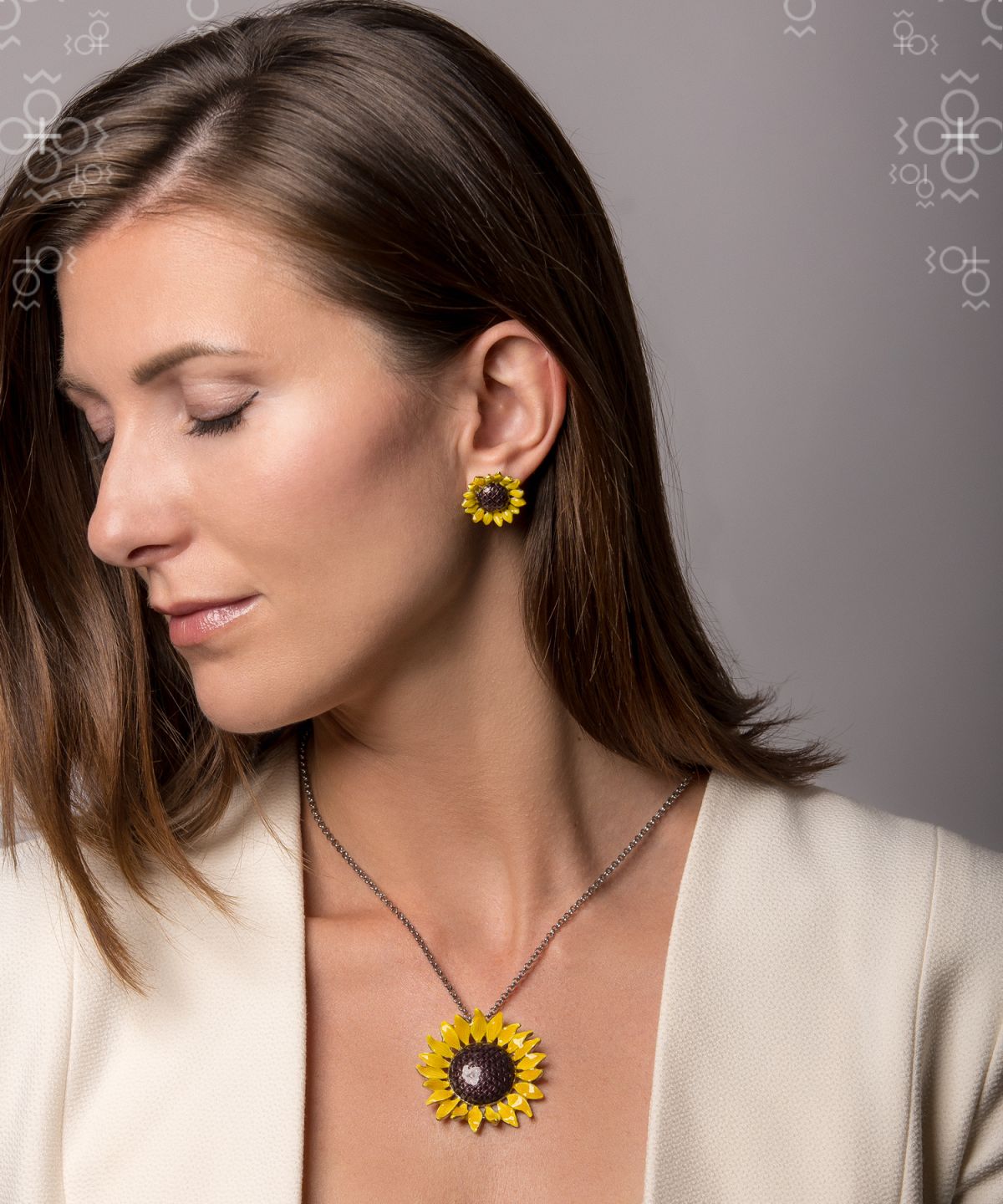 Boucles d'oreilles tournesol FABOS