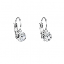 Ohrringe leverback rivoli 6mm crystal silver ag925 FABOS