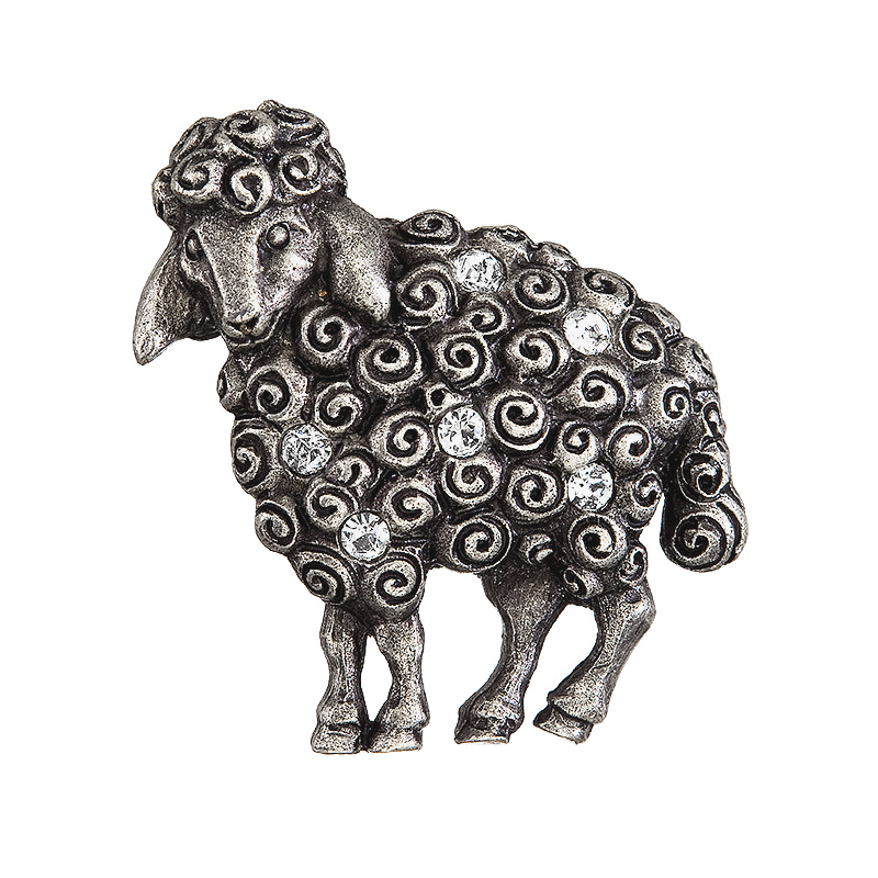 Brooch sheep silver