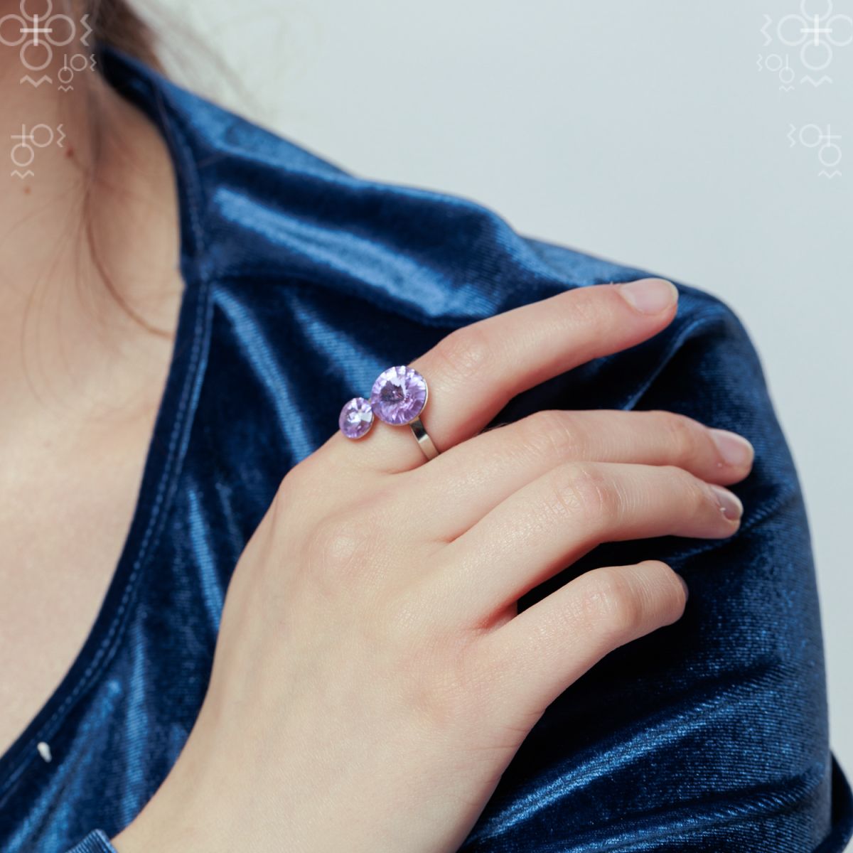 Ring Rivoli 8-12 Violet SWAROVSKI