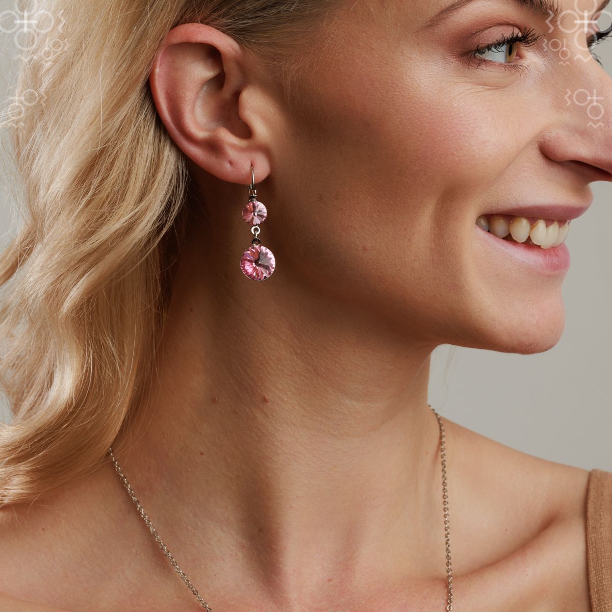 Boucles d'oreilles Rivoli 8-12 Lt Rose SWAROVSKI