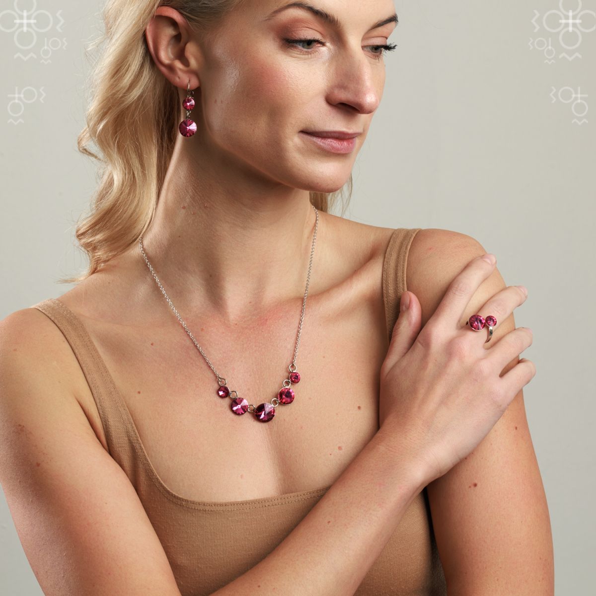 Ohrringe Rivoli 8-12 Fuchsia SWAROVSKI